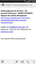 Anzeige eines Artikel