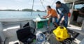 Mitarbeiter des Projekts beim Test am Eriesee (Quelle: buffalo.edu, Douglas Levere)