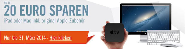 20 Euro sparen beim Kauf von Mac und Zubehör
