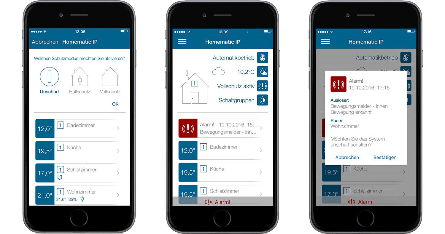 Homematic App auf dem Handy