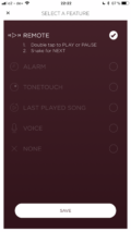 App-Einstellungen für Double Tab & Schütteln
