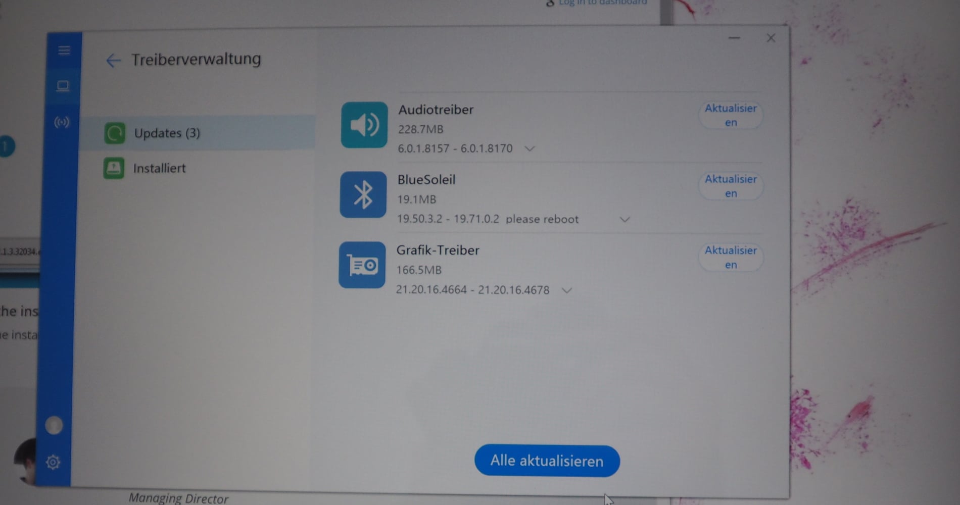 Huawei Arbeitsoberfläche