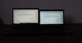 Displayhelligkeit im Vergleich mit einem ThinkPad 13 Gen 2 (links E480)