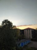 Nach dem Sonnuntergang immer noch viel Licht im Bild