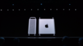 Das Mac Pro kommt im neuen Design daher - hier die Front- und Seitenansicht.