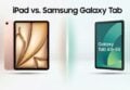 Ipad vs. Samsung Galaxy Tablet Beitragsbild zeigt das iPad Air und das Samsung Galaxy Tab A11 gegebübergestellt